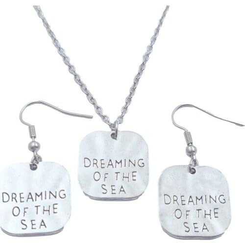 Dream of The Sea Jewelry Set Personalized Creative Earring Necklace Sets,Antique,Beauty Vintage Fashion Women Girl Gifts