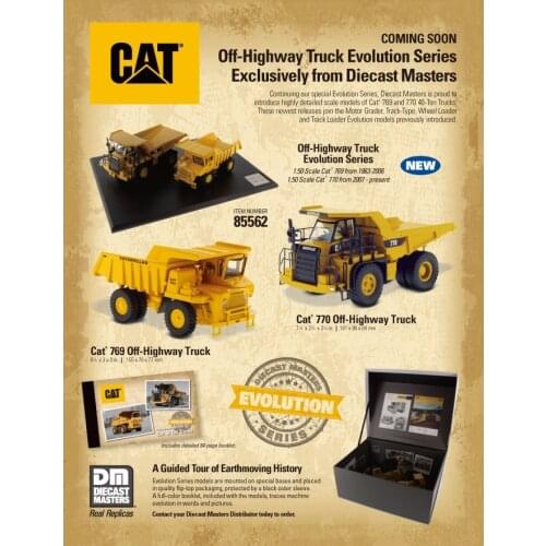 NEW Diecast Masters 1/50 Scale Caterpillar 769 and CAT 770 Off Highway Truck Evolution Series for Collection 85562