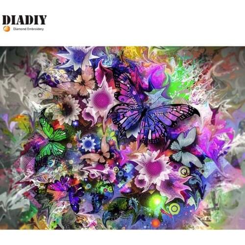 Full Drill round Diamond 5D DIY Diamond Painting"Pretty butterfly"Diamond Embroidery Cross Stitch Rhinestone Mosaic Painting