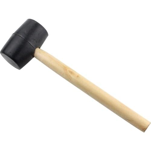 Practical Non-elastic Rubber Hammer Tile Hammer With Wooden Handle Wooden Installation Hammer DIY Hand Tool Repairing Tools