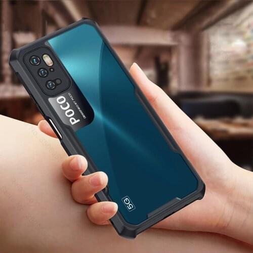 Clear acrylic heavy duty back cover for xiaomi redmi note 10 10s case little poko m3 poco x3 pro f3 5g shockproof protect coque