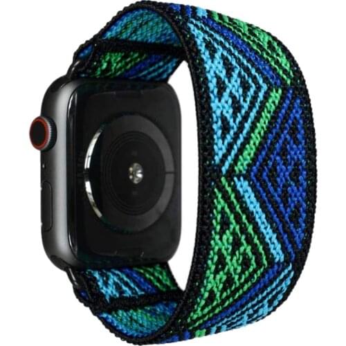 Solo loop Strap for apple watch 6 band 44mm 40mm 42mm 38mm Scrunchie Stretchy bracelet women watchband iwatch series 5 4 3 2 SE