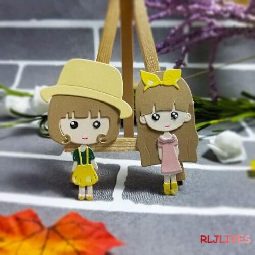 RLJLIVES Girl Metal Cutting Dies Stencils for DIY Scrapbooking Stamp/photo album Decorative Embossing DIY Paper Cards