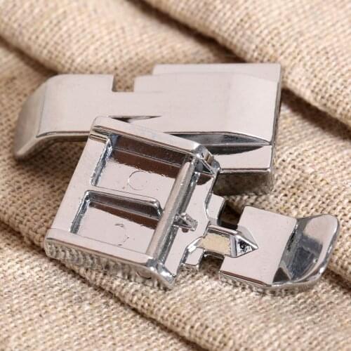 DRELD Metal Sewing Machines Snap-on Zipper Foot 2 Sides Fit for Brother Singer Janome Domestic Sewing Machine Home Supplies