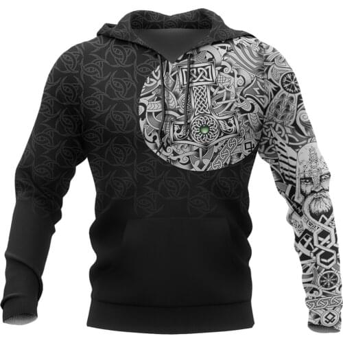 PLstar Cosmos 3DPrint Vikings Armor Wolf Raven Tattoos Munin Harajuku Streetwear Unisex Funny Zip Hoodies/Sweatshirt/Jacket-a11