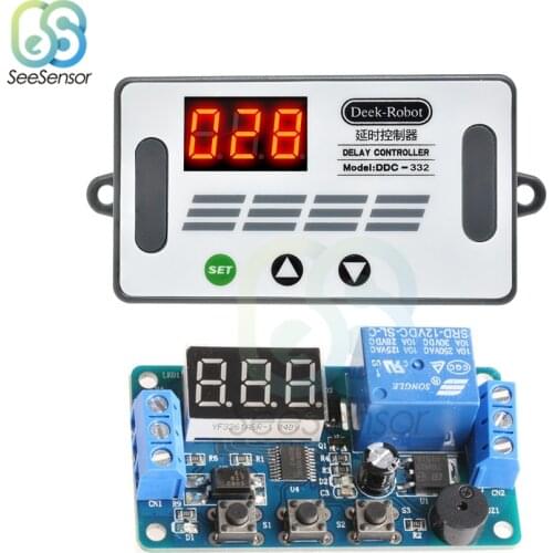 DDC-332 Delay Controller DC 12V LED Digital Time Delay Relay Trigger Cycle Timer Delay Switch Timing Control Module with Buzzer