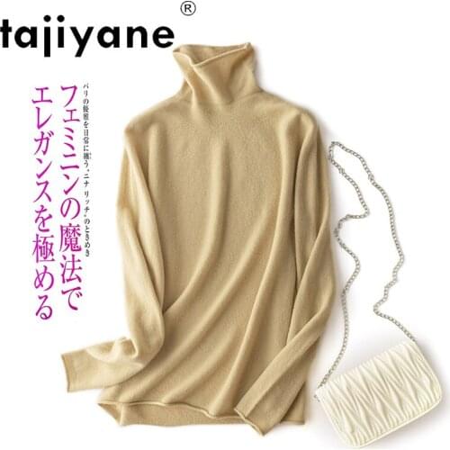 Women Clothes Winter 2021 100% Wool Knitted Sweaters Woman Turtleneck Sweater Fall Female Slim Coat Pull Femme TN987