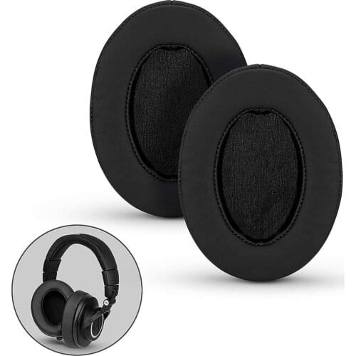 1Pair Foam Ear Pads Cushion Leather Earpad for ATH-MSR7 M50X M20 M40 M40X SX1