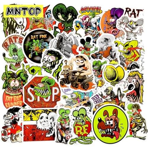 10/30/50Pcs/set Cartoon Fink Rat Waterproof Graffiti Stickers For Skateboard DIY TOY Fridge Scrapbook Guitar Laptop Luggage