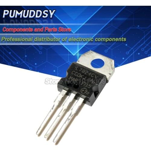 10PCS L7824CV L7824 7824 Voltage Regulator IC +24 Volts 1 .5Amp IC