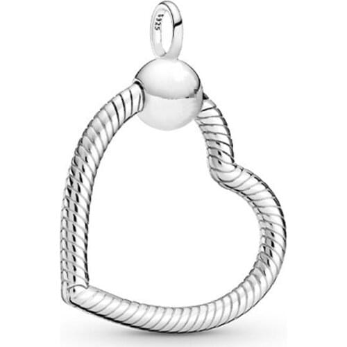 100% 925 Silver New Moments Heart Letter O Pendant For Original Pandora Bracelet Necklace Womens Diy Charm Jewelry