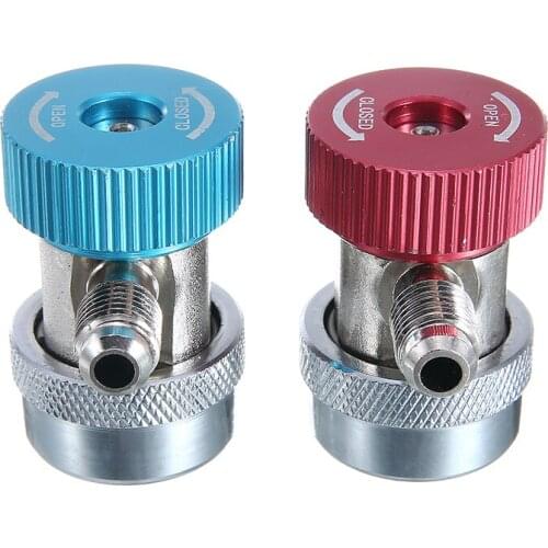2pcs R134A High Low Car Auto Air Conditioning A/C Low Side Professional Quick Coupler 1/4" Accessories Parts