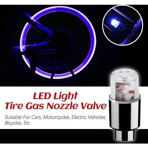 2Pcs Led Light Neon Light Tire Gas Nozzle Valve Core Glow Stick Lamp Tyre Caps Wheel Car Accessories Styling Refitting