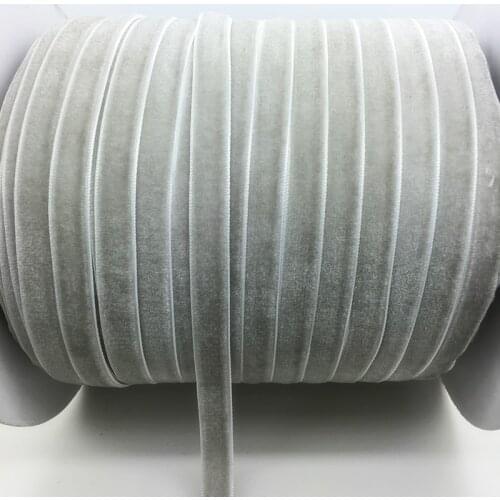 5 Yards 3/8 "10mm Gray Velvet Ribbon Headband Clips Bow Wedding Decoration