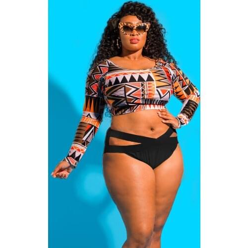 Bikini new swimsuit Europe and America sexy ladies 5XL large size woman split bikini swimsuit swimming suit sexy swimsuit