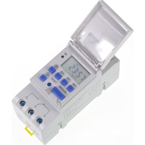 DIN RAIL DIGITAL PROGRAMMABLE 12VDC 16A TIMER SWITCH