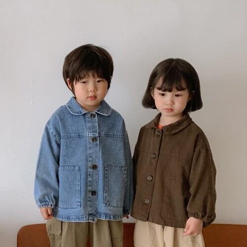 2021 Childrens Clothing Childrens Denim Jacket Boys And Girls Spring And Autumn Clothes New Baby Jacket Jacket Trend