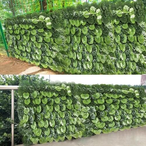 40X60CM Artificial Leaf Hedge Panel Privacy Fence Screen Artificial Garden Plant Fence Home Decor Greenery Background Walls