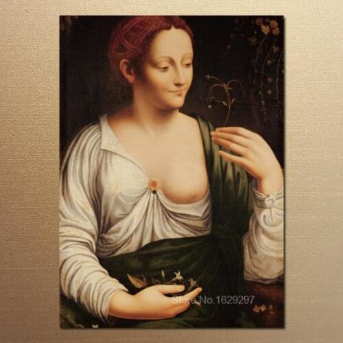 Modern painting for dining room Columbine Leonardo Da Vinci High quality Hand painted
