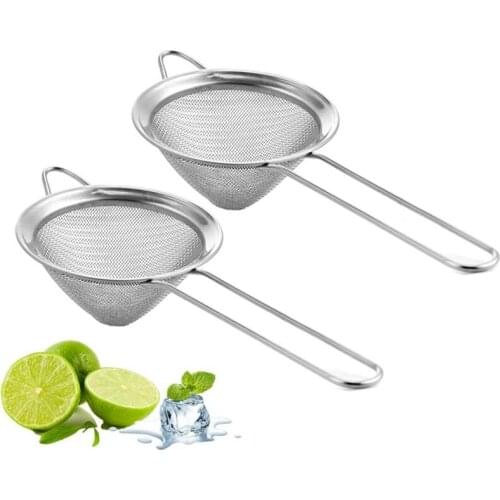 Hot XD-Fine Mesh Strainer for Bar -Stainless Steel Conical Strainer for Cocktail Drink Bar Strainers Bartender Bar Tool, 2 Pcs