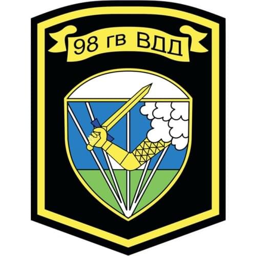Russian Army 98th Airborne Division Patch Car Acing Helmetr Sticker PVC Coloful Decals Accessories Sticker