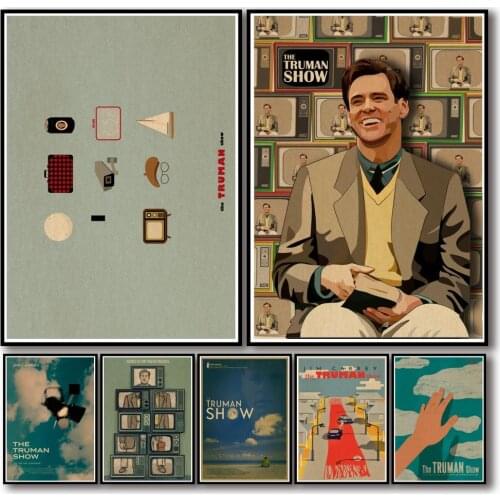 16 Designs Movie The Truman Show Kraftpaper Poster Artwork Fancy Wall Sticker for Coffee House Bar A3