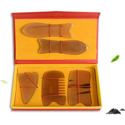 Natural horn scraping board body massage acupoint stimulation body relaxation beauty care scraping massage tool