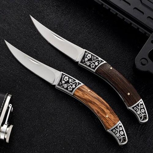 8.62'' Folding Blade Knife Outdoor Survival Tactical Knife Camping Hiking Hunting Knife Small Straight Knives Fishing EDC Tool