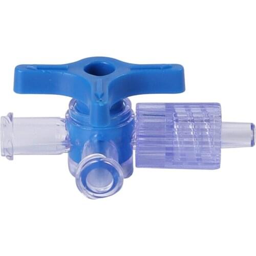 Plastic Three Way Stop Cock for Clinical Hospital Luer Lock Adapter 3 Way Stopcock Flexiable T-Connector Extension Tube