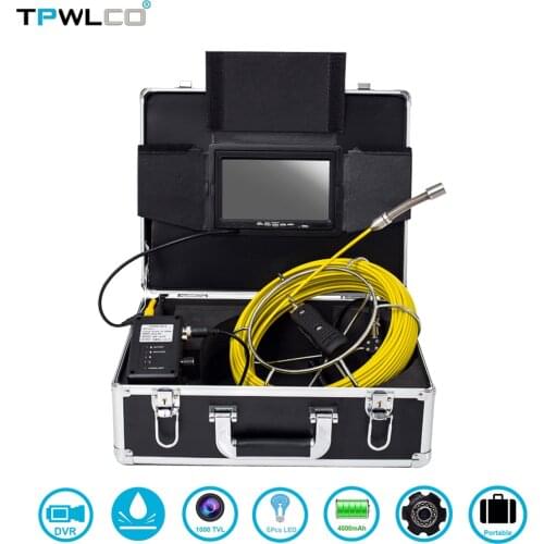 20M-50M Underwater Sewer Inspection Camera 7inch 6pcs LDE Light Waterproof Drain Pipeline Endoscope Camera 17MM