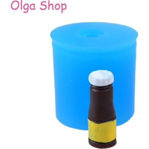 PYL614 25.6mm 3D Bottle Silicone Mold - Sugarcraft, Fondant, Baking Tools, Chocolate, Dollhouse, Jewelry, Resin Polymer Clay Wax
