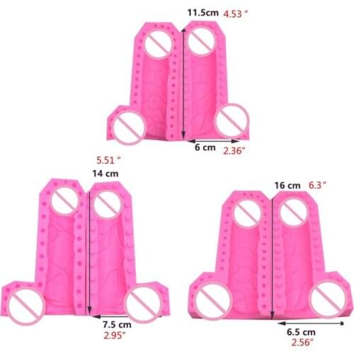 Liquid Silicone Penis Chocolate Baking Silicone Molds for Artificial Penis Making Funny Sex Pendant Resin Mold Art Tools X4YA