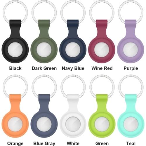 Silicone Locator Tracker Protective Case for Apple Airtags Anti-Lost Device Skin Anti-Scratch Dust Cover