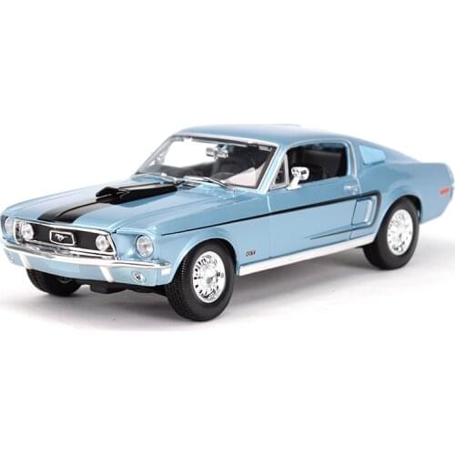 Maisto 1:18 1968 Ford Mustang GT Cobra Jet Sports Car Static Simulation Die Cast Vehicles Collectible Model Car Toys