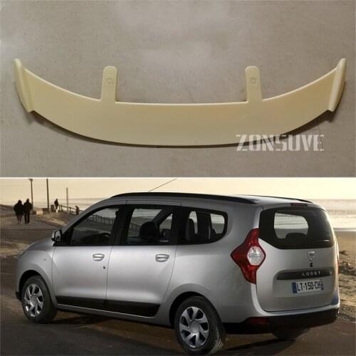 Use For Dacia Lodgy Spoiler ABS Plastic Carbon Fiber Look Hatchback SUV Roof Rear Wing Body Kit Accessories