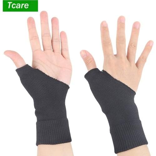Tcare 2Pcs/Pair Thumb & Wrist Brace, CMC Splint for Arthritis, Carpal Tunnel Pain Relief, Reversible, Black