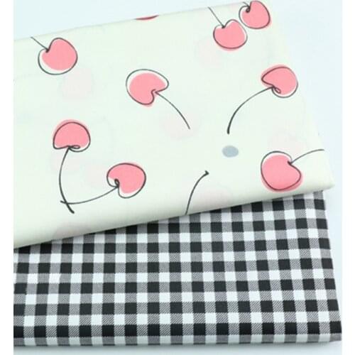 Printed Cherry Dot 100% Cotton Baby&child Fabric,DIY Bedding Textile Fabric,Sewing Quilting Fat Quarters Material