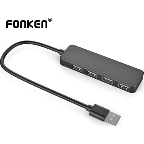 FONKEN USB HUB for Xiaomi Laptop USB Cable Extension Adapter USB 2.0 4-Port Splitter For PC Notebook USB Hab Computer Accessory