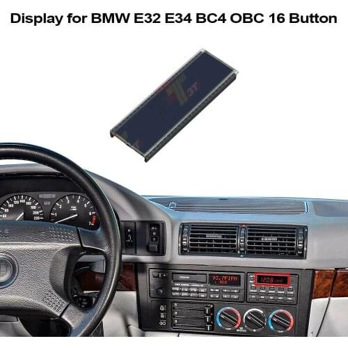 Dashboard LCD Display for BMW E32 E34 BC4 OBC 16 Button 65818351055