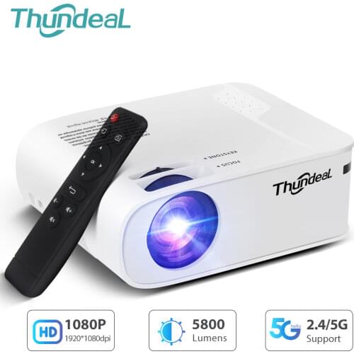 ThundeaL 1080P Projector LED Mini Full HD 5G WiFi Projector TD93 Video Movie Home Theater Smart Phone Beamer Portable Proyector