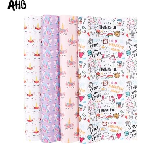 AHB Synthetic Leather Fabric Horn Horse Printed Faux Leather Sheets For DIY Kids Hair Accessories Theme Party Decor Materials