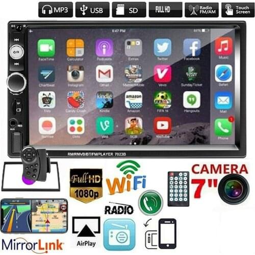 New Arrival Car bluetooth Handsfree MP5 Player 7 Inch Touch Screen Multimedia Video Players With Steering Wheel Remote Control