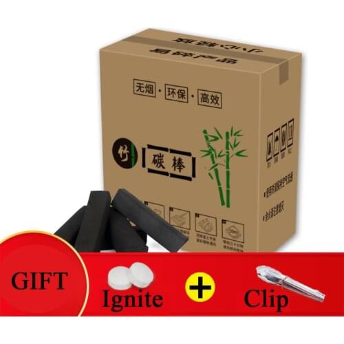 Barbecue Made of Bamboo for Heating, Fire-free Charcoal, Bamboo Charcoal Anthracite for Indoor Barbecue, Outdoor BBQ barbacoa