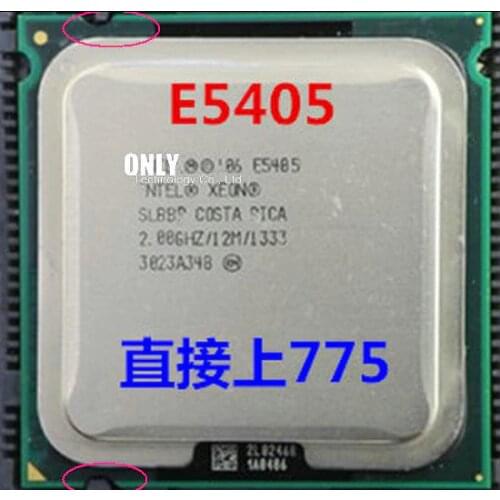 Free shipping E5405 2.0GHz/12M/1333Mhz/CPU equal to LGA775 Core 2 Quad Q8200 CPU,works on LGA775 mainboard no need adapter