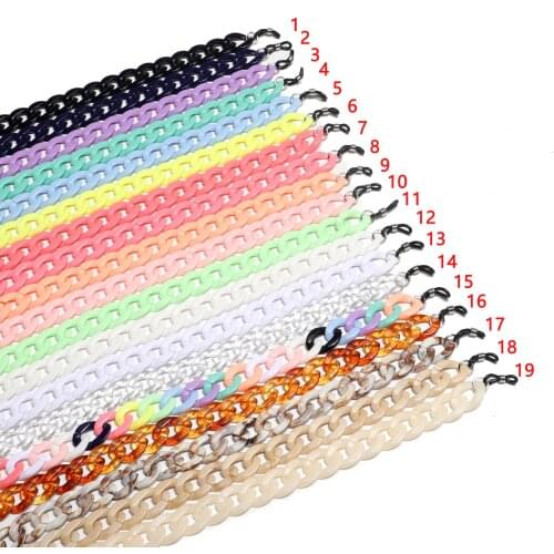 20 Colour Sunglasses Chain Glasses Spectacles Acrylic Decoration Vintage Chain Holder Cord Lanyard Necklace Eyewear Accessories