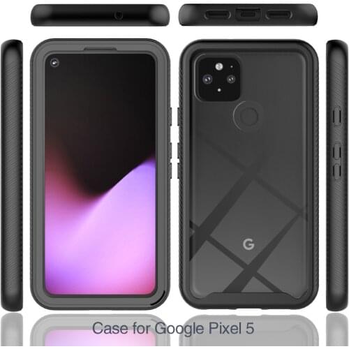 For Google Pixel 4A 5G Case Soft Bumper + Transparent Hard Back Panel 360 Protect Shockproof Cover Shell For Pixel 4A 4G Pixel 5