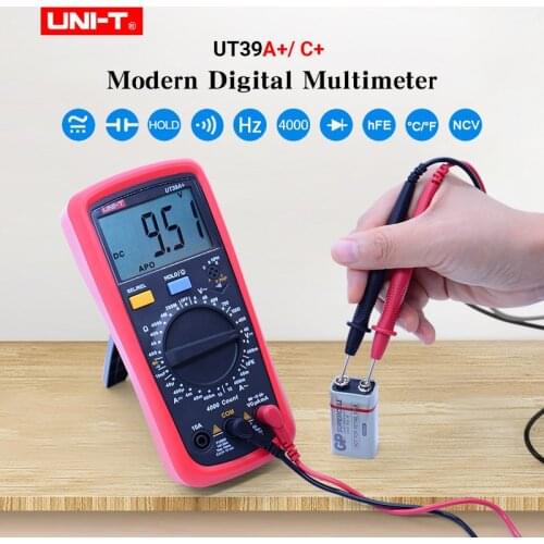 Digital Multimeter UNI-T UT39A+ UT39C+ AC DC voltage current meter Resistance Capacitance tester Diode test/Transistor test