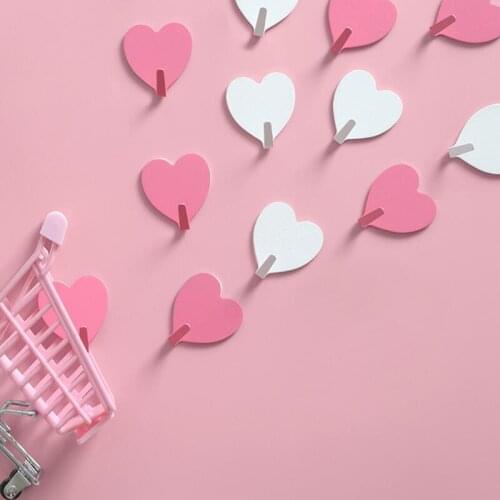 Heart shape Clothes Towel Wall Hook Kids Room Decor Hanging Hook Wooden Star Clothes Rack Hanger LX9368
