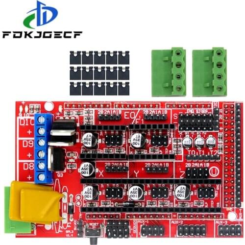 RAMPS 1.4 Panel Part Motherboard 3D Printers Parts Shield Red Black Controls