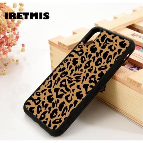 Iretmis 5 5S SE 6 6S TPU Silicone Rubber Phone Case Cover for iPhone 7 8 Plus X Xs 11 12 MINI Pro Max XR Lion Animal Skin Print